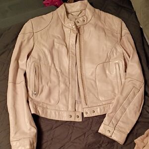 Wilsons Leather Women's Light Pink Leather Jacket